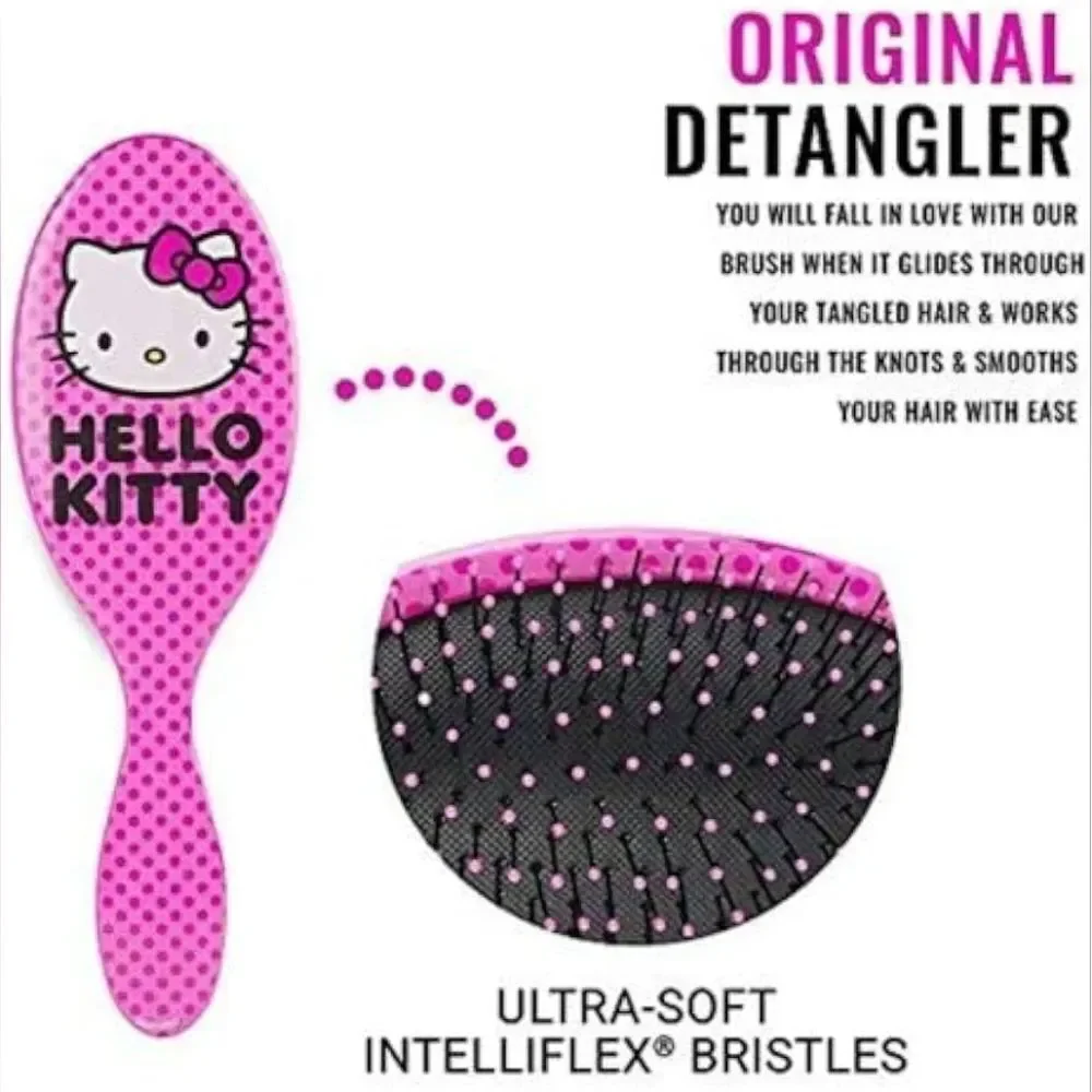 Hello Kitty Wet Brush + Goody Detangling Accessory Bundle Scrunchies Pink NIB
